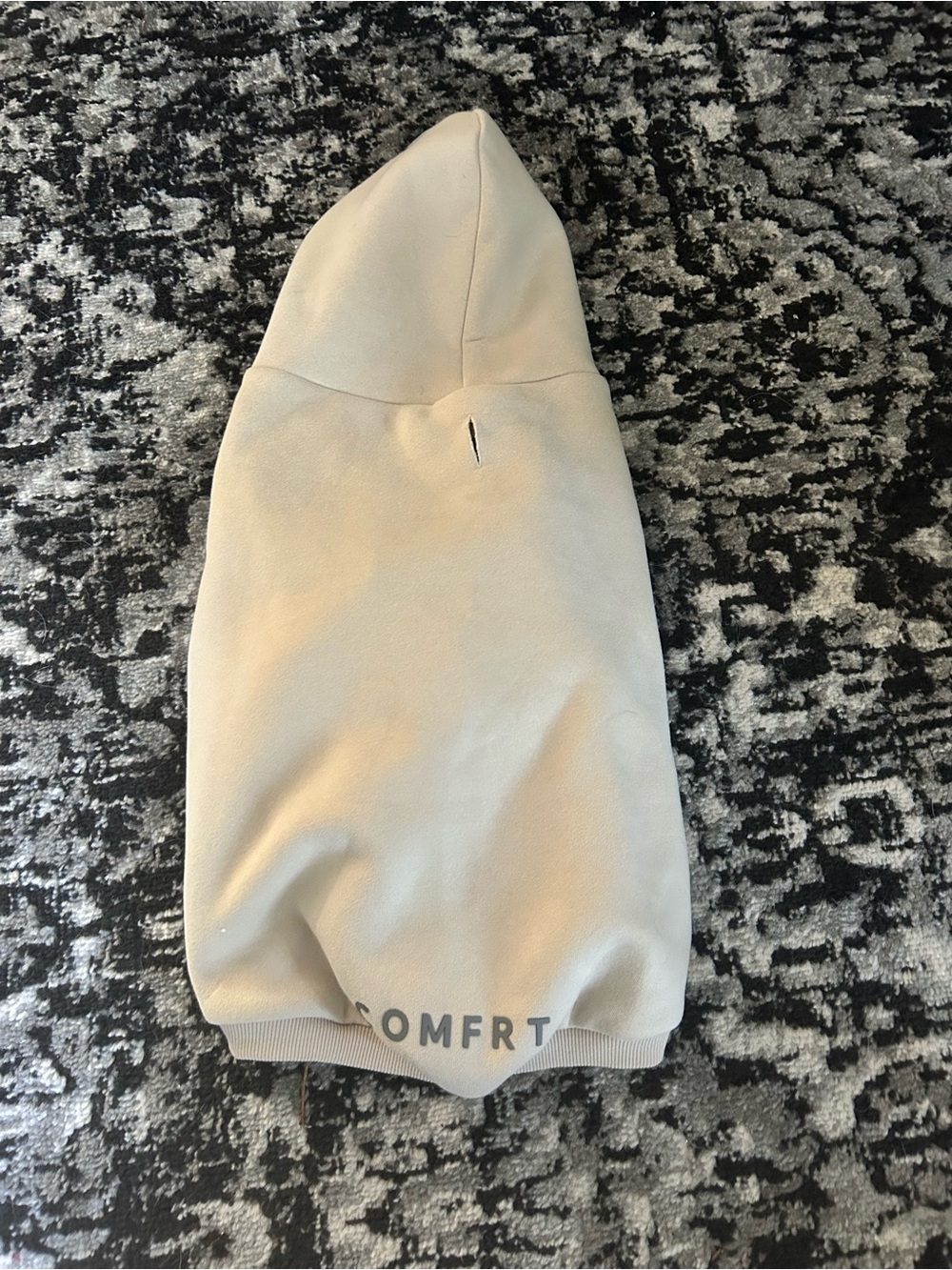 Cream 'COMFRT' Hooded Pet Sweatshirt